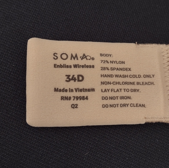 SOMA Enbliss Wireless Worn Once EUC - Picture 8 of 8